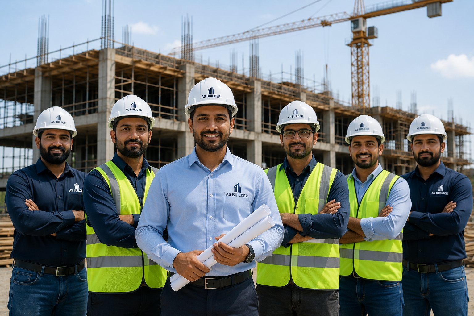 AS Builder construction professionals on site